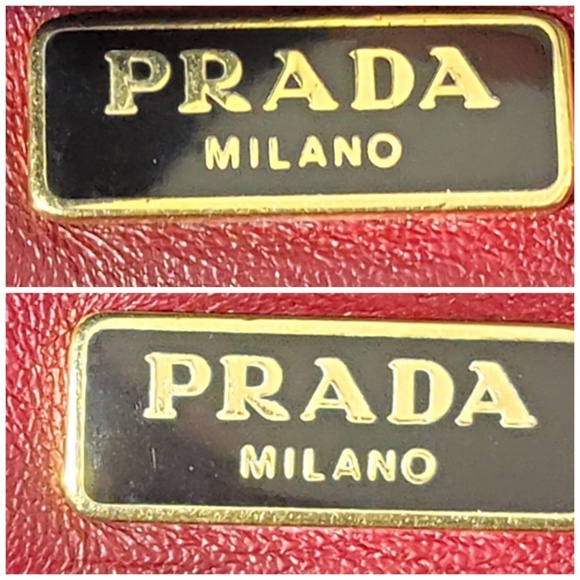 Authentic PRADA Saffiano Tri-Color Turn Lock Bianco Rosso Bag Black - Picture 9 of 14